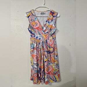 Vava Multicolor Paisley Print Midi Dress!